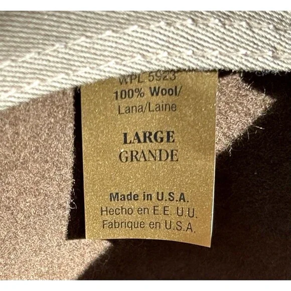 Red Head Brown Wool Hat Crushable Large USA Lite Felt Water Repellent - Picture 5 of 7